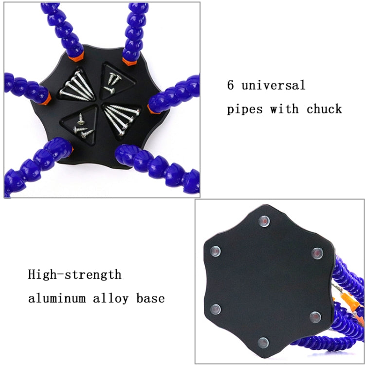 Universal Six-Jaw Aluminum Alloy Welding Station Power Distribution Board Welding Tool, Style: Backplane + 6 Claw Clamp
