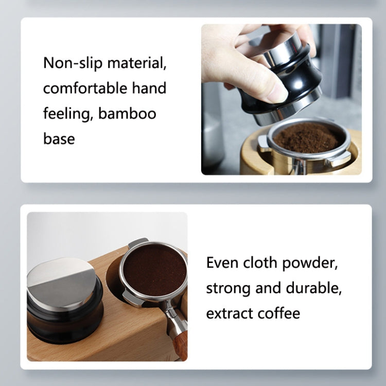 ENB-11 51mm Stainless Steel Coffee Cloth Powder Dispenser Coffee Machine Handle Universal, Colour: Three-leaf Double Head