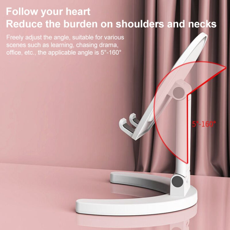 Folding Portable Mirror Phone Holder For 3-7 inch Mobile Phone