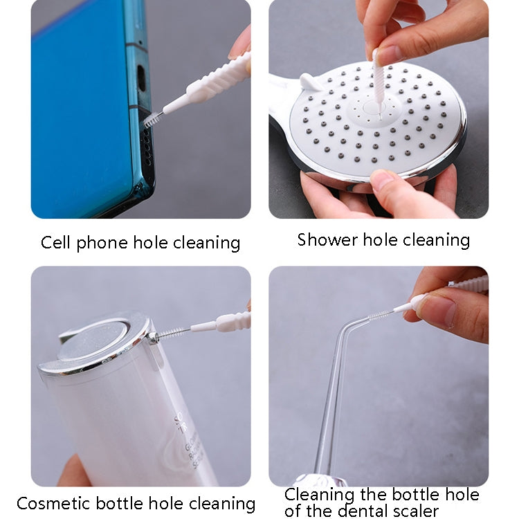 Imakara 4 Sets Shower Head Slits Cleaning Brush Anti-Clogging Small Brush(White)
