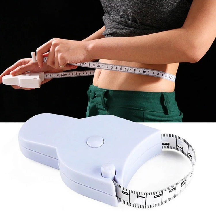 2 PCS Automatic Measuring Circumference Of Measuring Ruler Measuring Tape(White)