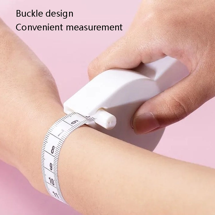 2 PCS Automatic Measuring Circumference Of Measuring Ruler Measuring Tape(White)