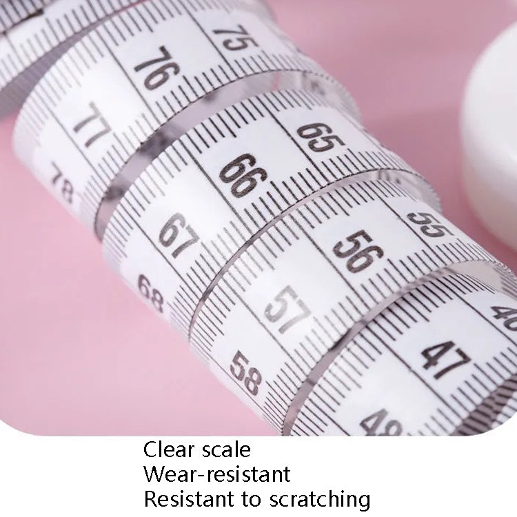 2 PCS Automatic Measuring Circumference Of Measuring Ruler Measuring Tape(White)
