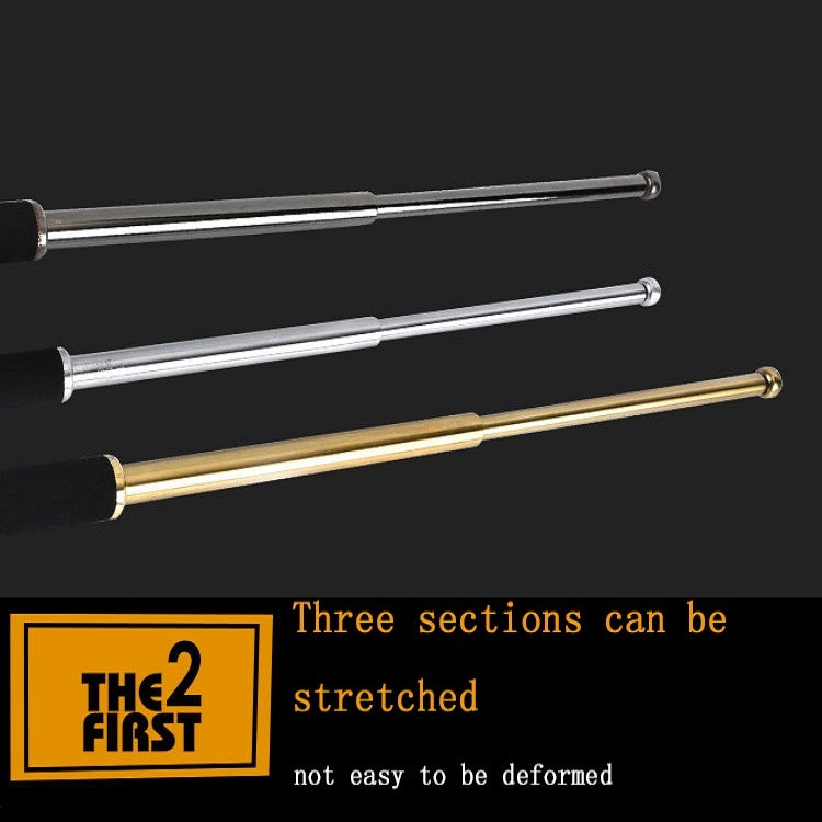 Three-Section Telescopic Swing Stick With Sponge Handle Self-Defense Products
