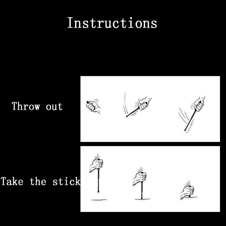 Three-Section Telescopic Swing Stick With Sponge Handle Self-Defense Products
