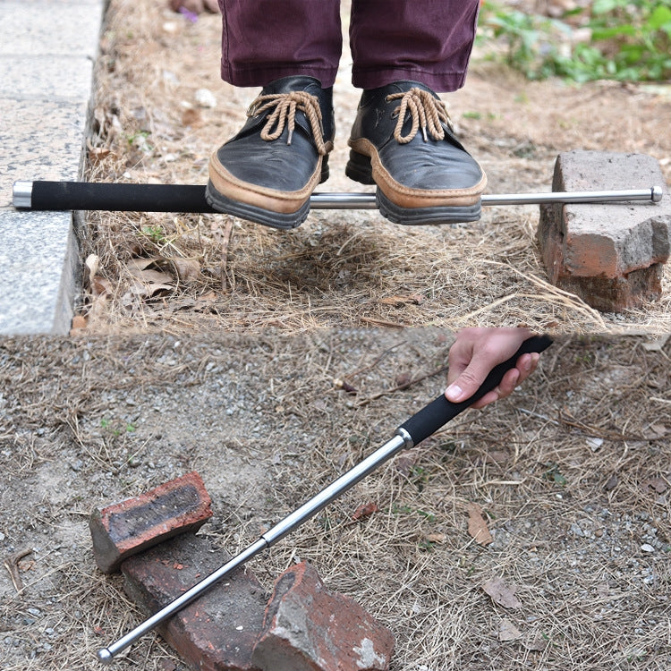 Three-Section Telescopic Swing Stick With Sponge Handle Self-Defense Products