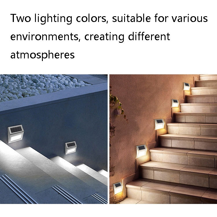 6 LED Solar Stainless Steel Stair Ladder Lamp Wall Light