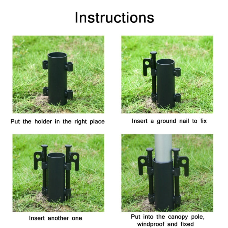 Outdoor Camping Canopy Pole Tent Support Fixture(35mm in Diameter)