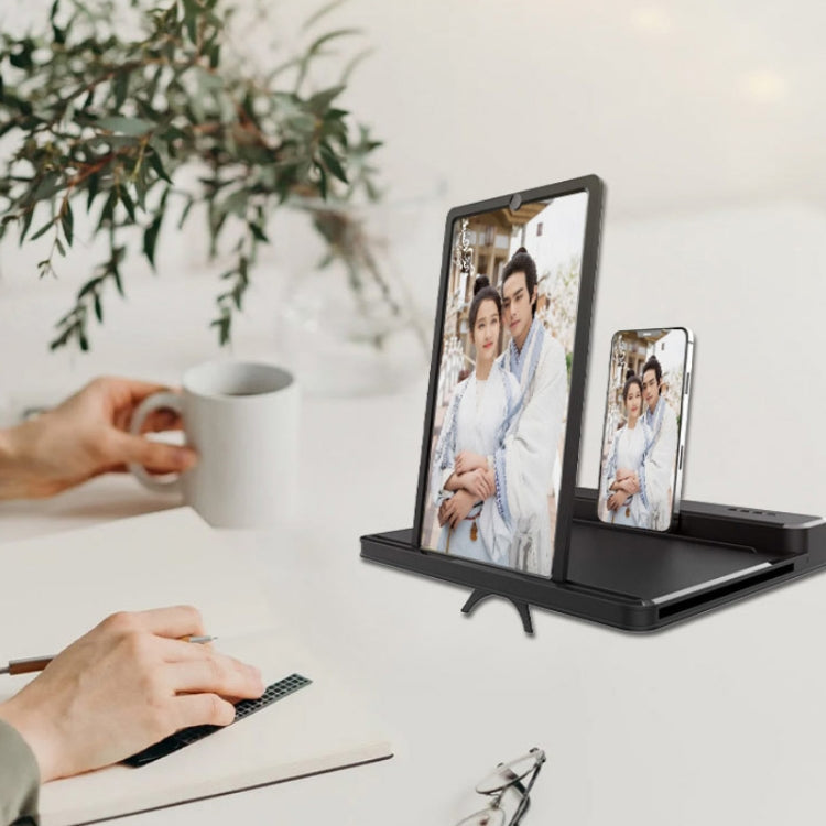 Folding Mobile Phone Screen Magnifying Glass With Bluetooth Speaker