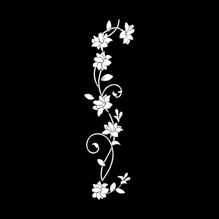 2 PCS Animals Flower Vine Wall Beautification Decoration Stickers, Style: AB-1-010 (White)