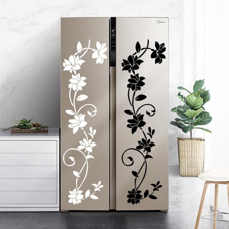 2 PCS Animals Flower Vine Wall Beautification Decoration Stickers, Style: AB-1-043 (Black)