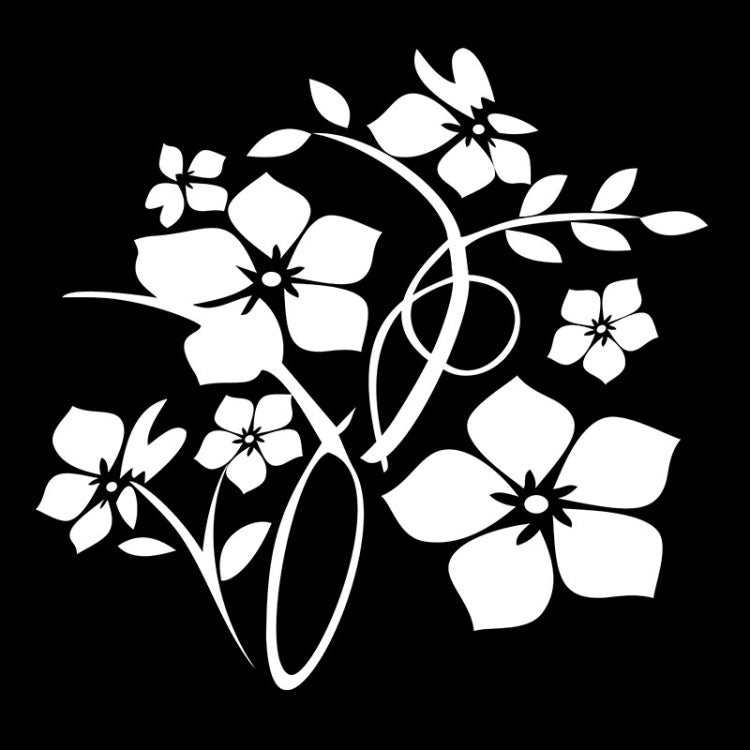 2 PCS Animals Flower Vine Wall Beautification Decoration Stickers, Style: AB-1-049 (White)