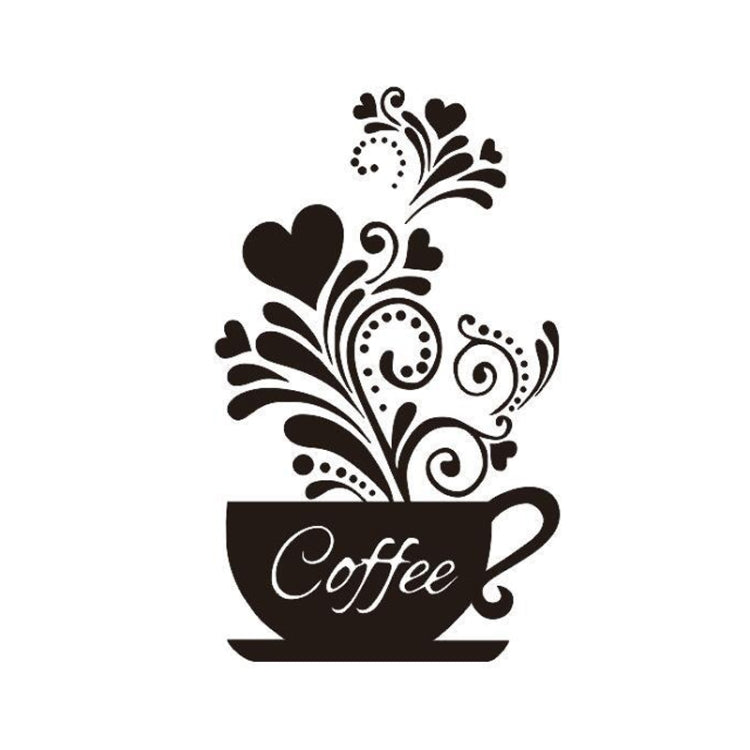 2 PCS Animals Flower Vine Wall Beautification Decoration Stickers, Style: AB-1-062 (Black)