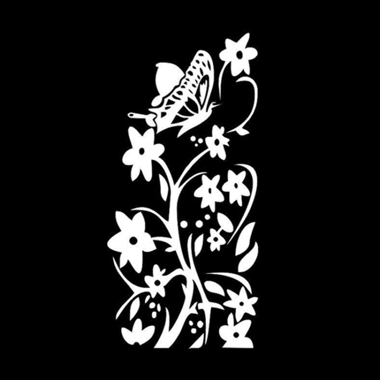 2 PCS Animals Flower Vine Wall Beautification Decoration Stickers, Style: AB-1-063 (White)