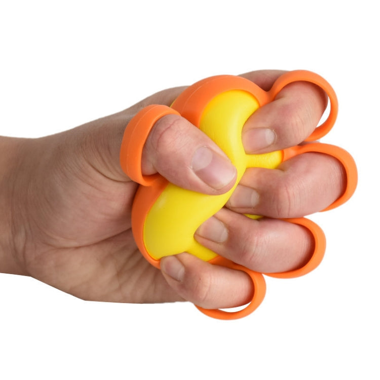 2 PCS Five-Finger Grip Ball Finger Strength Rehabilitation Training Equipment, Specification: 30 Pound Oval (Silicone Sleeve)