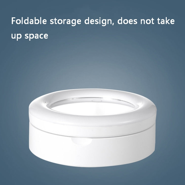 Multifunctional LED Three-Tone Light Retractable Makeup Mirror(White)
