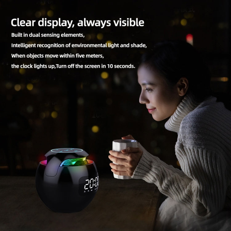 ZXL-G90 Portable Colorful Ball Bluetooth Speaker, Style: Sensor Version (Black)