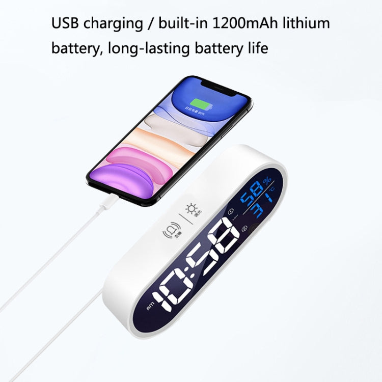 Smart LED Digital Display Temperature and Humidity Alarm Clock