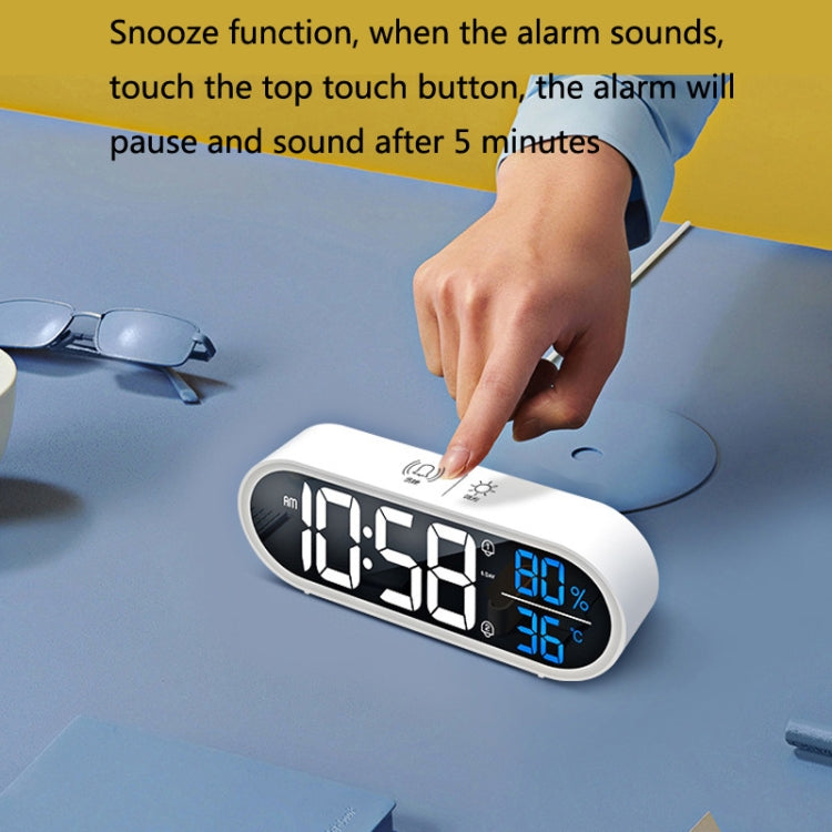 Smart LED Digital Display Temperature and Humidity Alarm Clock