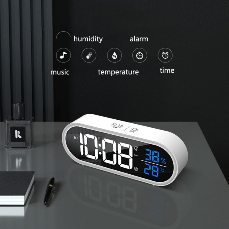 Smart LED Digital Display Temperature and Humidity Alarm Clock