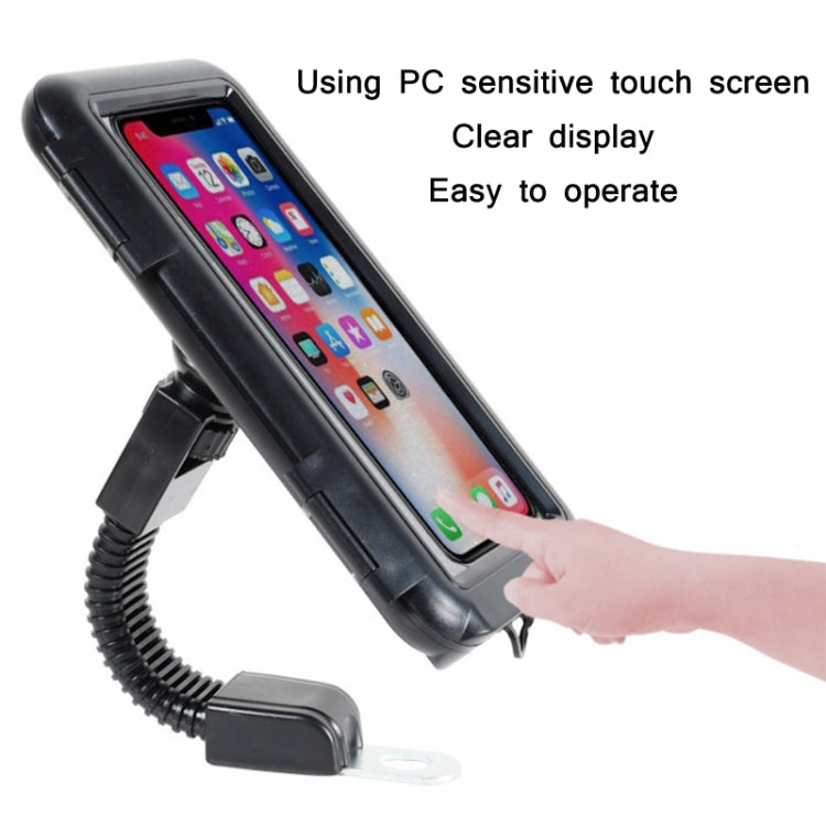 Motorcycle Bicycle Waterproof Mobile Phone Holder, Style: Rearview Mirror (7 inch)