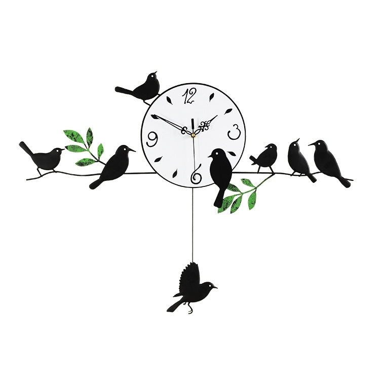 Living Room Wall Clock Bird Mute Clock(M8003A-74)