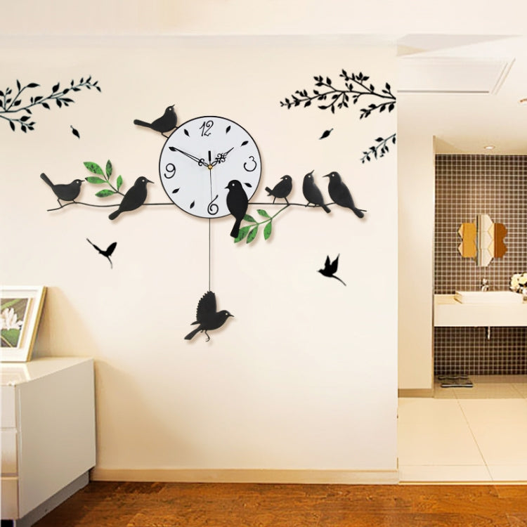 Living Room Wall Clock Bird Mute Clock(M8003A-74)