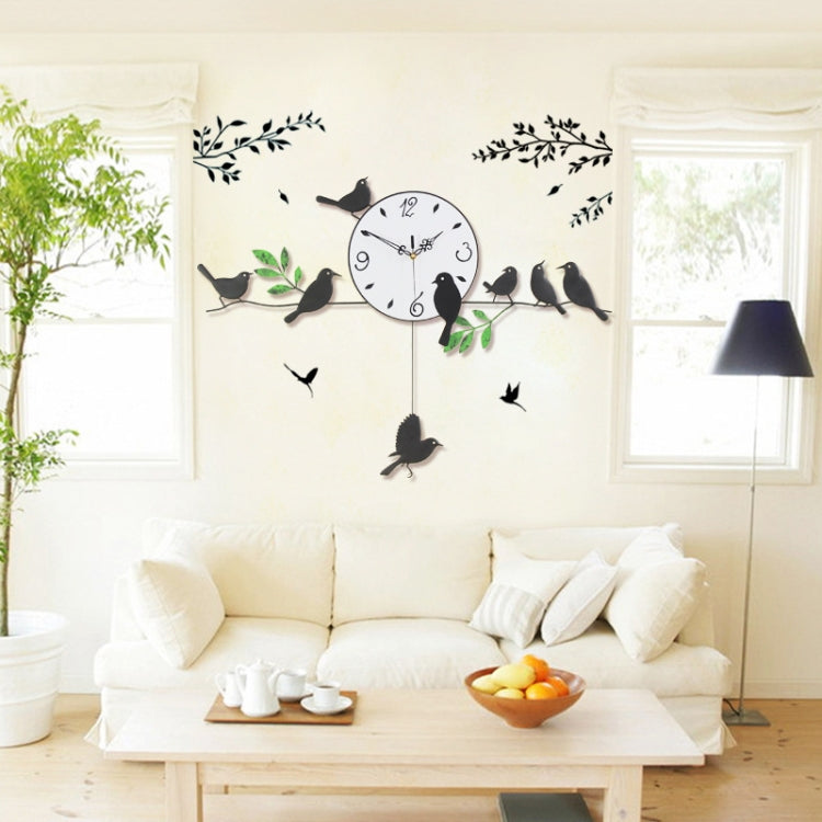 Living Room Wall Clock Bird Mute Clock(M8003A-74)