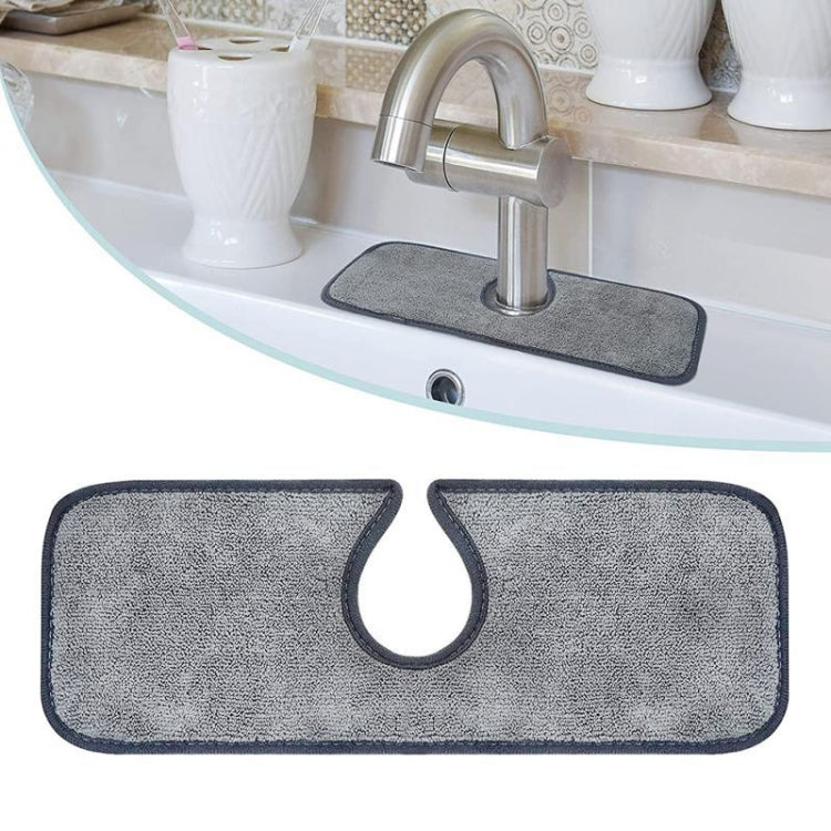 2 PCS Wash Basin Faucet Splash-Proof Absorbent(Grey)