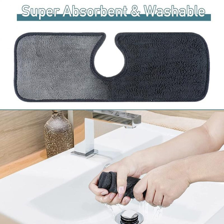 2 PCS Wash Basin Faucet Splash-Proof Absorbent(Grey)
