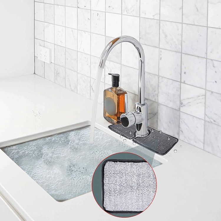 2 PCS Wash Basin Faucet Splash-Proof Absorbent(Grey)