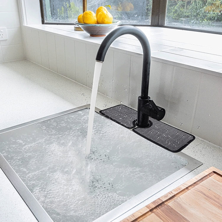2 PCS Wash Basin Faucet Splash-Proof Absorbent(Grey)