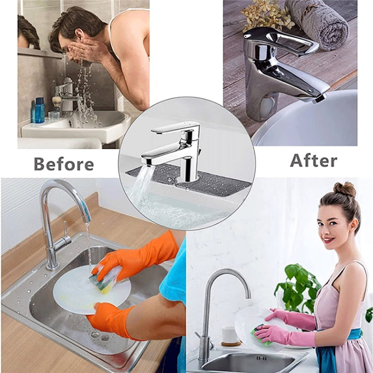 2 PCS Wash Basin Faucet Splash-Proof Absorbent(Grey)