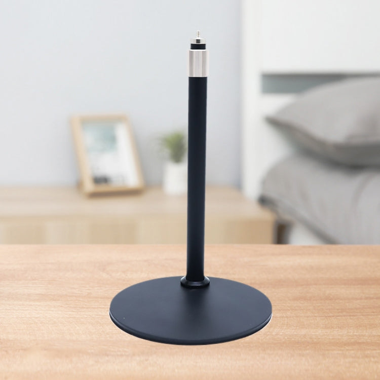 Desktop Disc Telescopic Rod Ring Light Support Frame(Black)