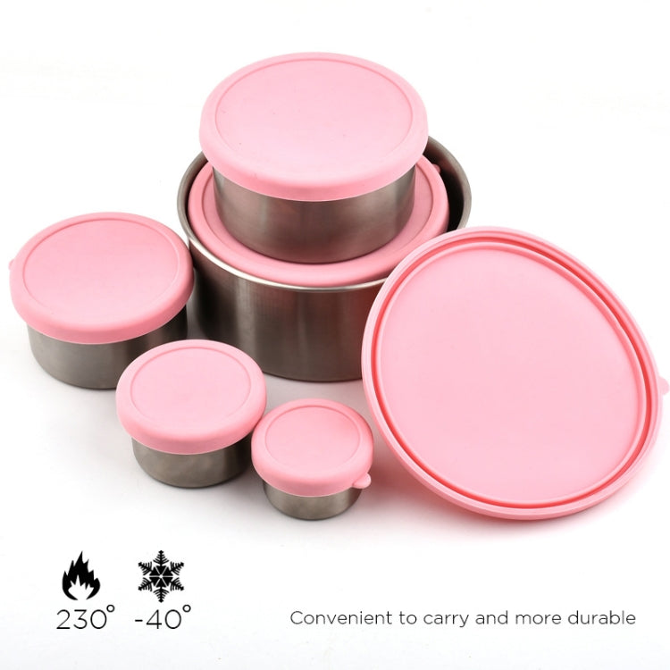 GS027 6 in 1 Multifunctional 304 Stainless Steel Silicone Lunch Box Set