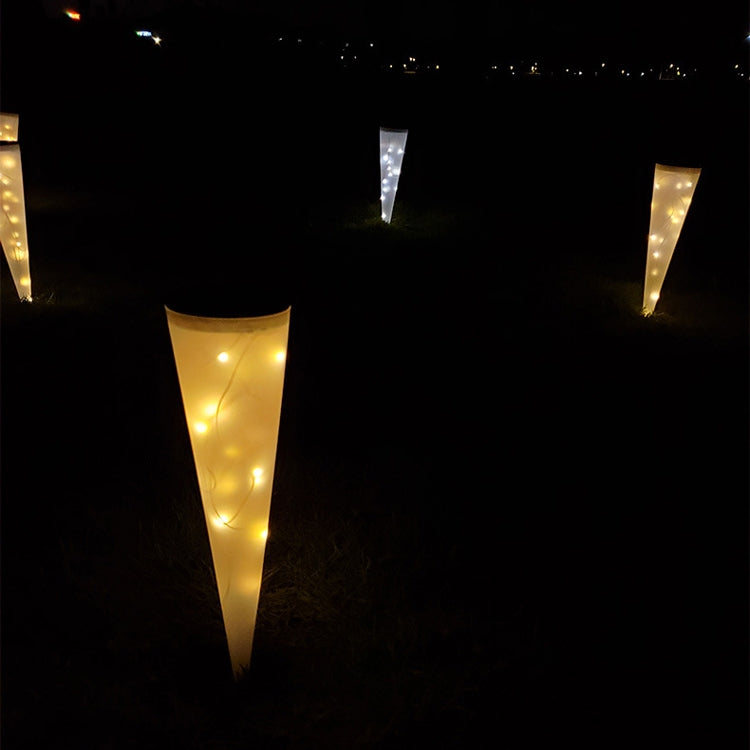 N231 Circular Cone Solar Wall Lamp Outdoor Garden Landscape Light, Style: String Lights