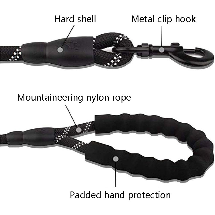 Pet Supplies Reflective Dog Pull Rope, Size: Long 200cm Thick 0.8cm
