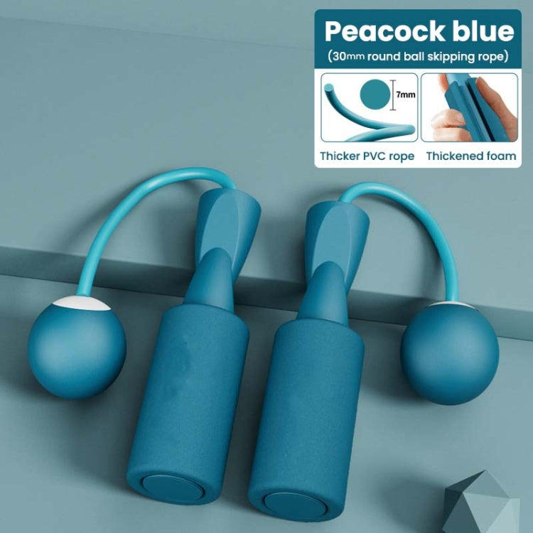 2 PCS Dual-use PVC Skipping Rope For Adults And Children, Style: 30 mm (Blue)