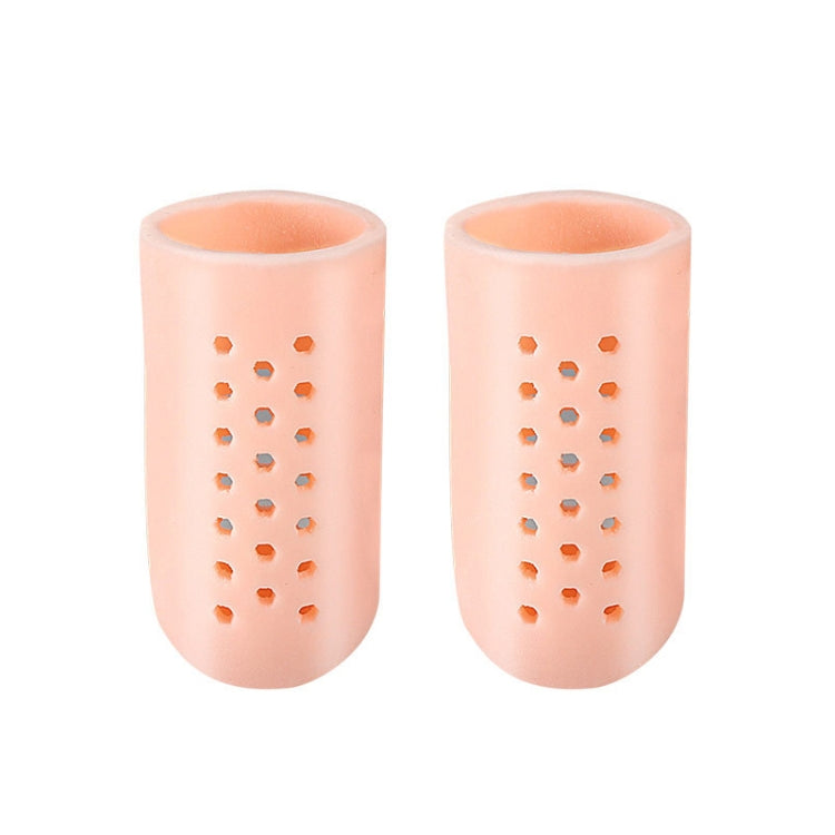 10 Pairs With Hole Toe Set High Heels Anti-Wear Anti-Pain Toe Protective Cover, Size: XS