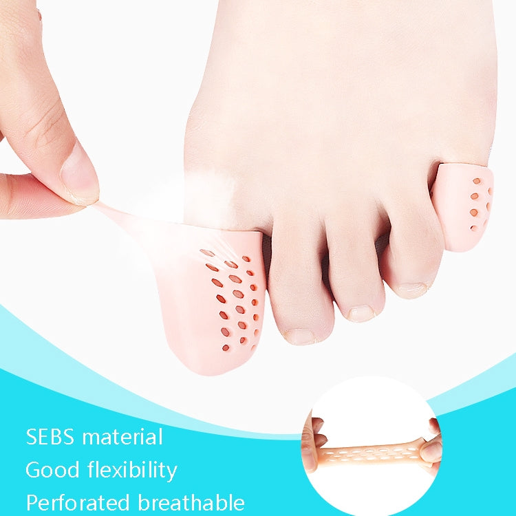 10 Pairs With Hole Toe Set High Heels Anti-Wear Anti-Pain Toe Protective Cover, Size: XS