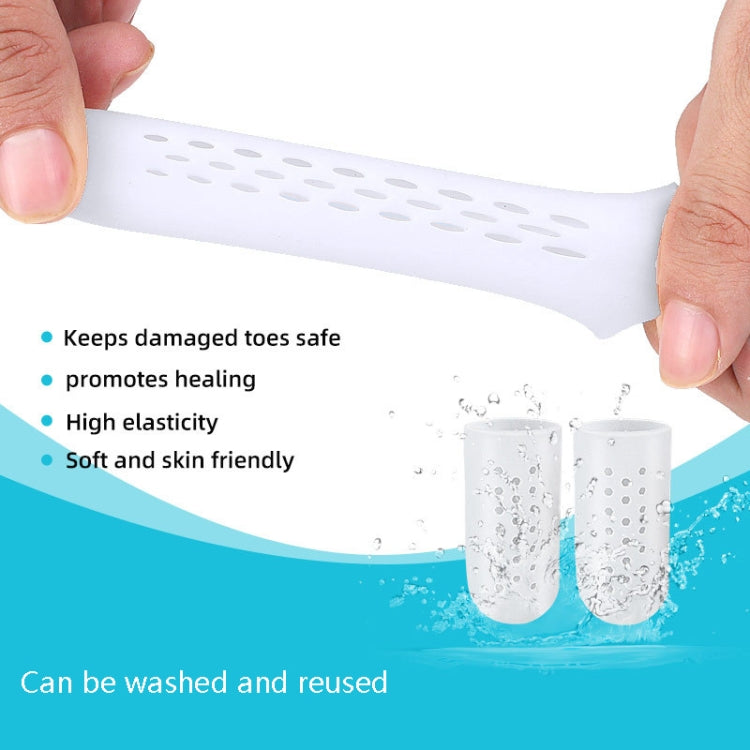 10 Pairs With Hole Toe Set High Heels Anti-Wear Anti-Pain Toe Protective Cover, Size: S
