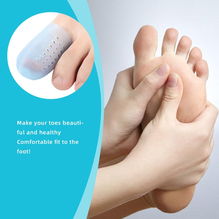 10 Pairs With Hole Toe Set High Heels Anti-Wear Anti-Pain Toe Protective Cover, Size: M