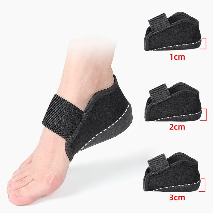 1 Pair Heel Protective Cover Shock Absorption Comfortable Booster, Size: S (36-40) 1cm(Black)