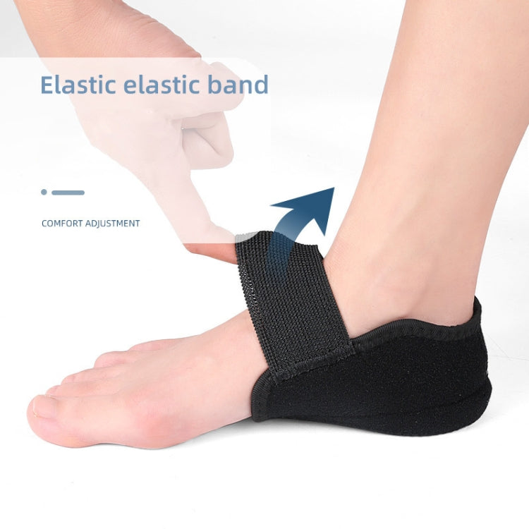 1 Pair Heel Protective Cover Shock Absorption Comfortable Booster, Size: L (41-45) 2cm(Black)