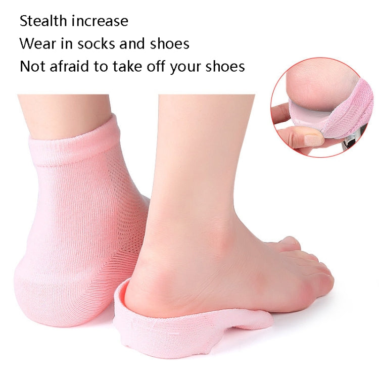 1 Pair Invisible Inner Heightening Socks Half Pads, Size: 2.5cm