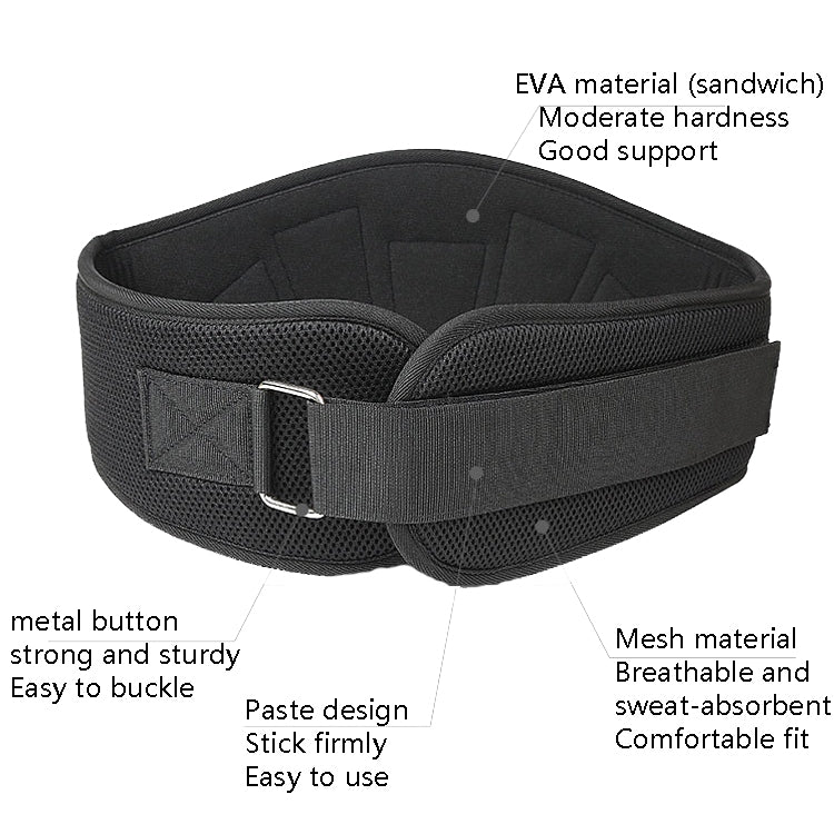 Sports Waist Support Squat Weightlifting Training Belt, Size: L