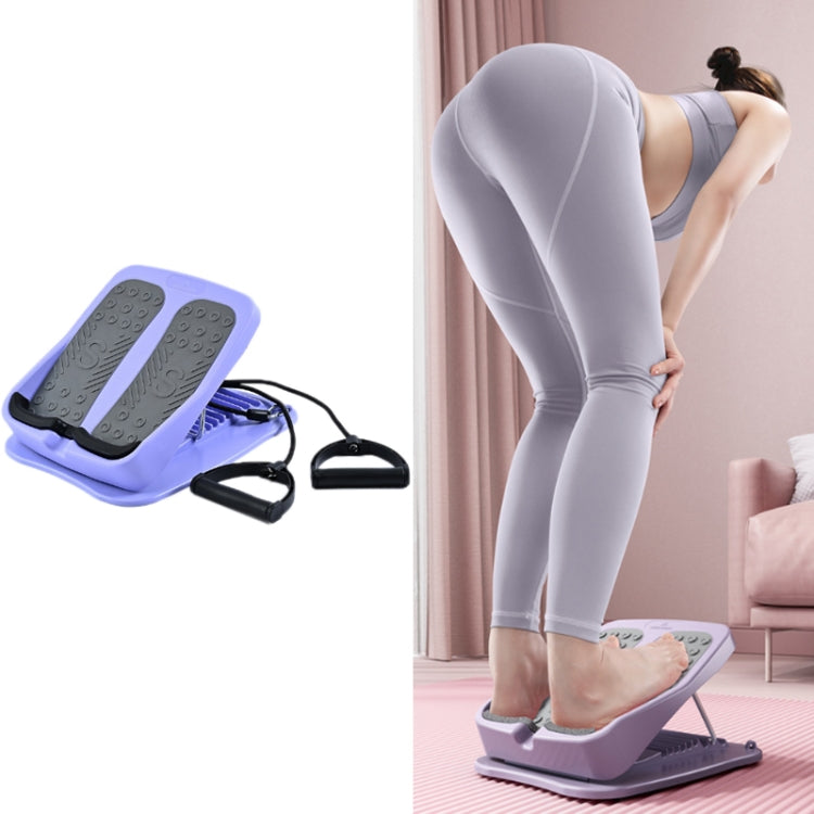 Foldable Tension Plate 9-Speed Adjustable Fitness Tilt Pedal, Specification: Purple+Pull Rope