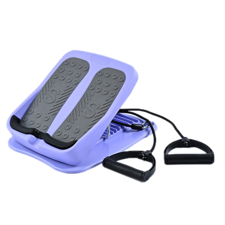 Foldable Tension Plate 9-Speed Adjustable Fitness Tilt Pedal, Specification: Purple+Pull Rope