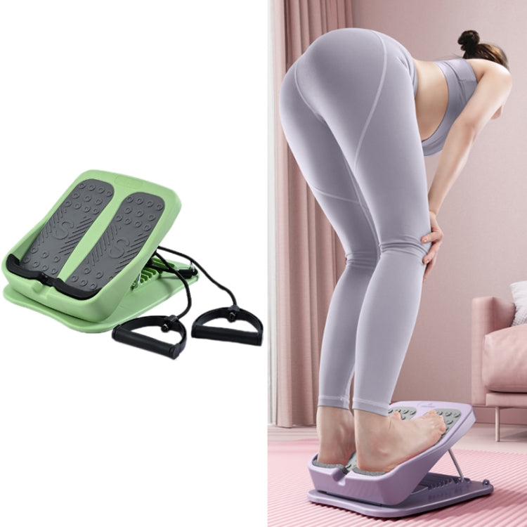 Foldable Tension Plate 9-Speed Adjustable Fitness Tilt Pedal, Specification: Green+Pull Rope