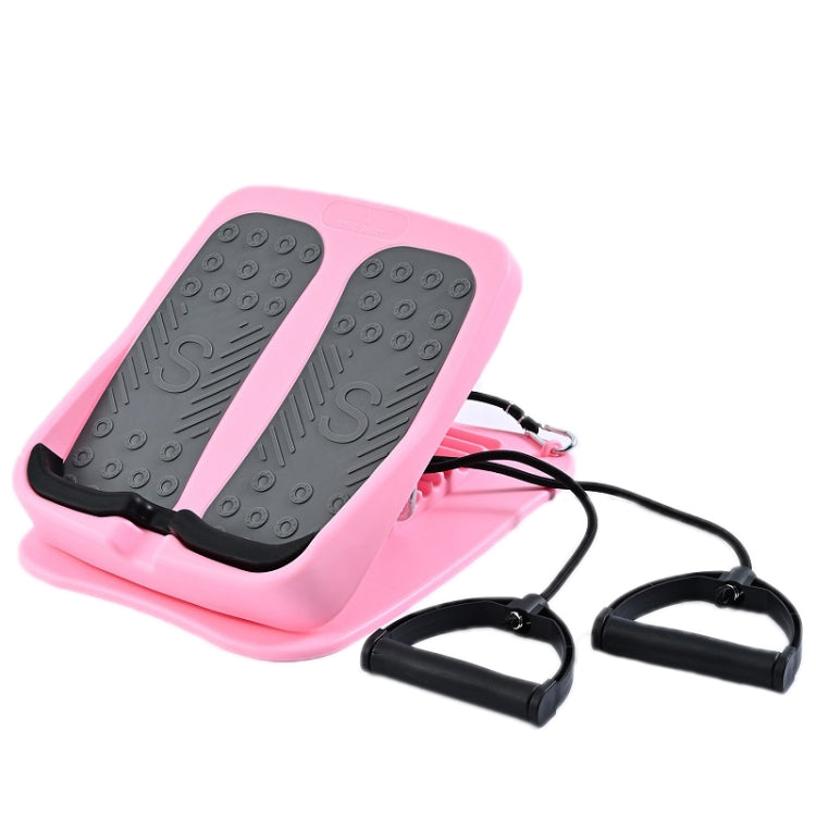 Foldable Tension Plate 9-Speed Adjustable Fitness Tilt Pedal, Specification: Pink+Pull Rope